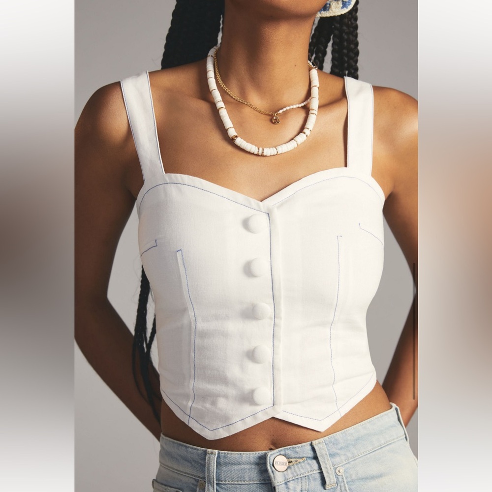 Anthro Maeve button front tank - Picture 2 of 8